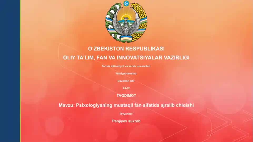 Psixologiyaning mustaqil fan sifatida ajralib chiqishi