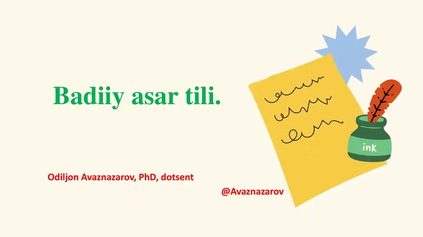 Badiiy asar tili