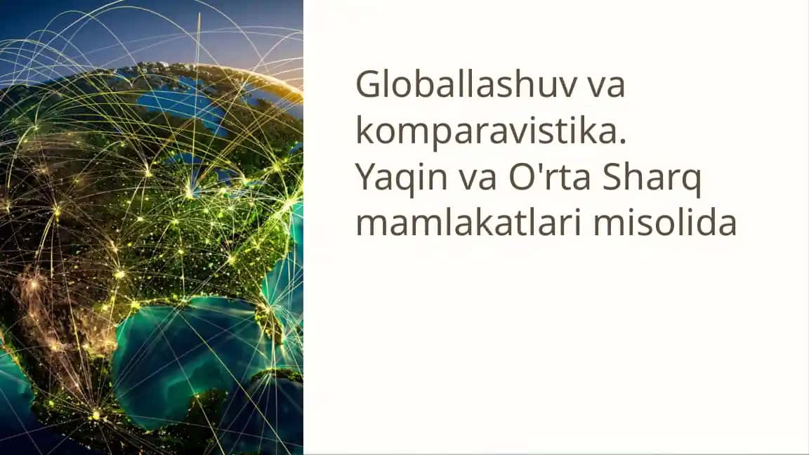 Globallashuv va komparavistika