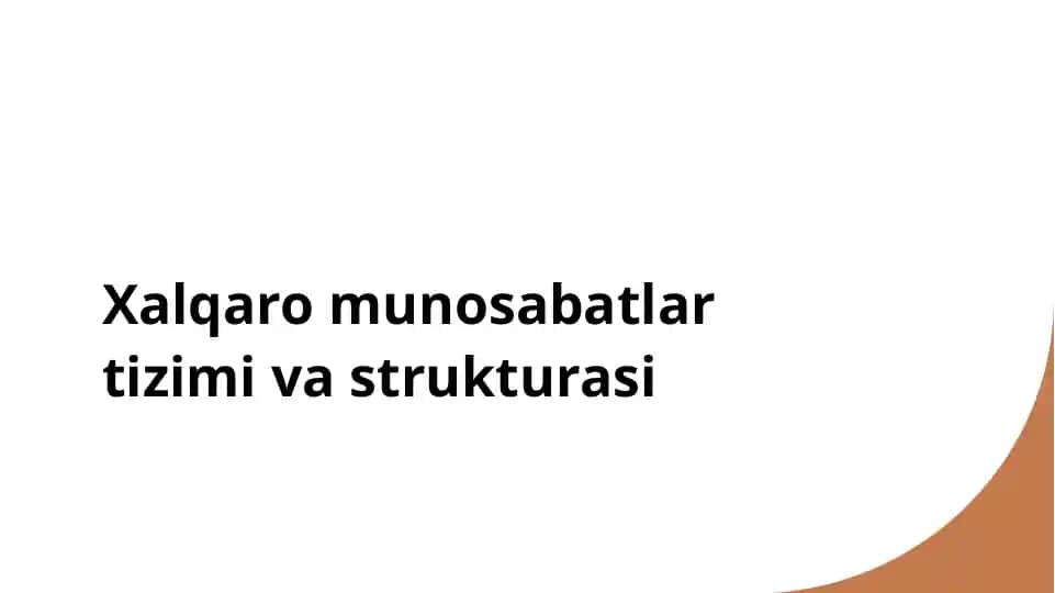 Xalqaro Munosabatlar Tizimi