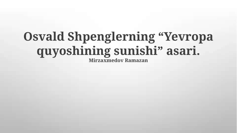 Yevropa quyoshining sunishi