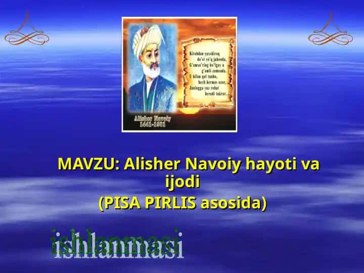 Alisher Navoiy hayoti va ijodi