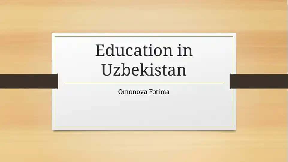 Education in Uzbekistan