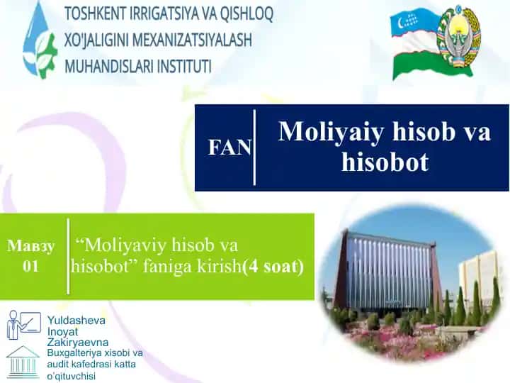 Moliiyaviy hisоb va hisоbоt faniga kirish