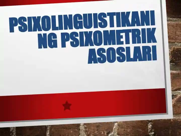 Psixolinguistikaning psixometrikasoslari