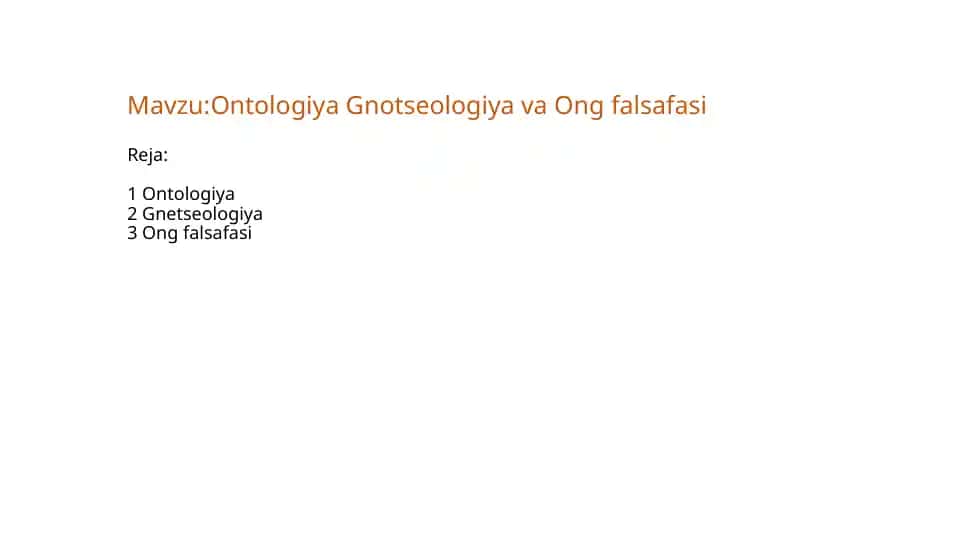 Ontologiya