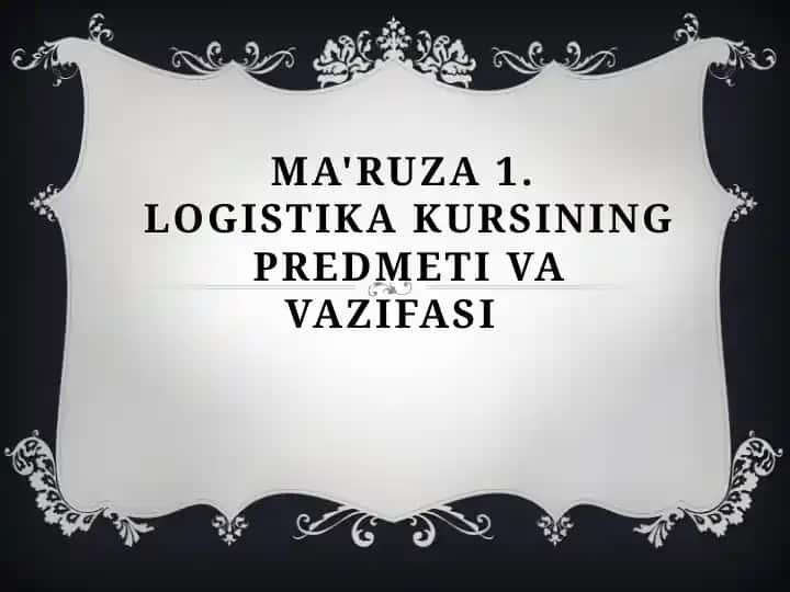 Logistika kursi