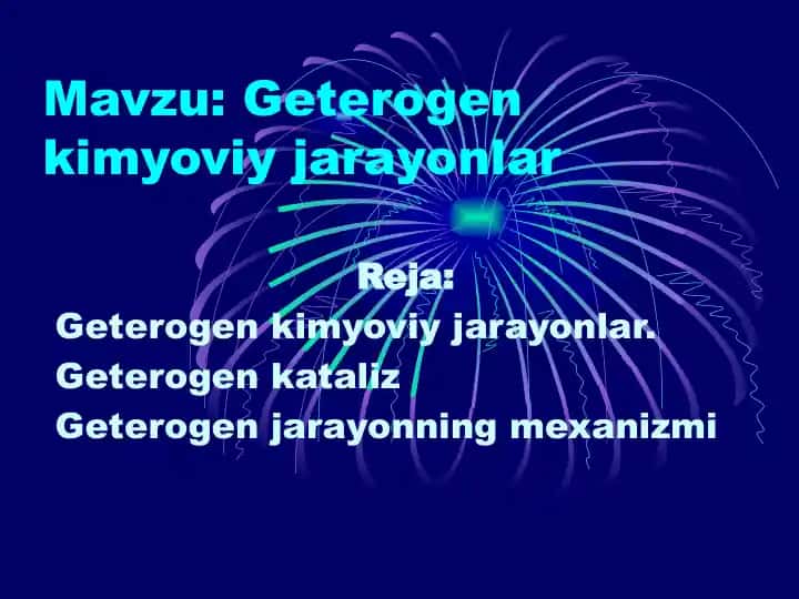 Geterogen kimyoviy jarayonlar