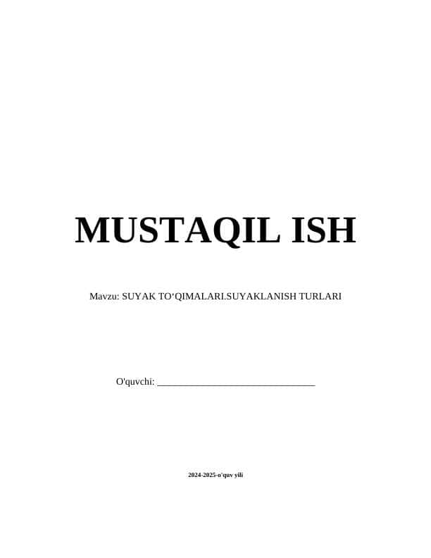 Suyak to‘qimalari va suyaklanish turlari