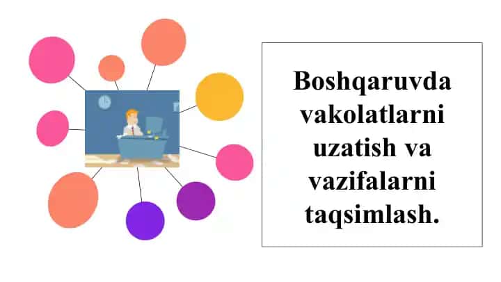 Boshqaruvda vakolatlarni uzatish va vazifalarni taqsimlash