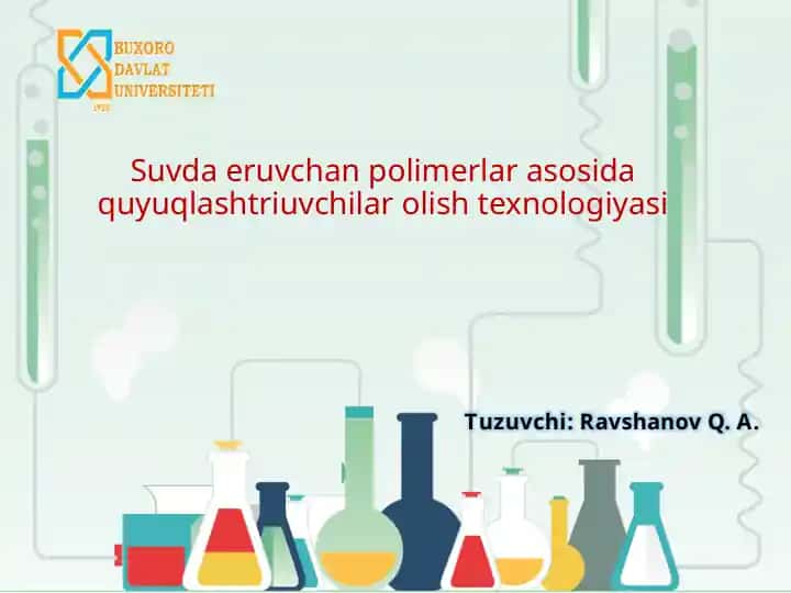 Suvaeruvchan polimerlari asosida quyuqlash triuvchilar olishti texnologiyasi