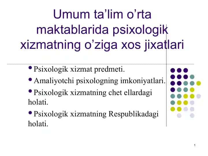 Psixologik xizmatlar