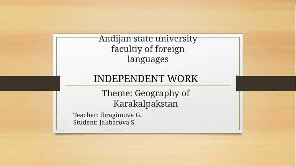 Geography of Karakalpakstan