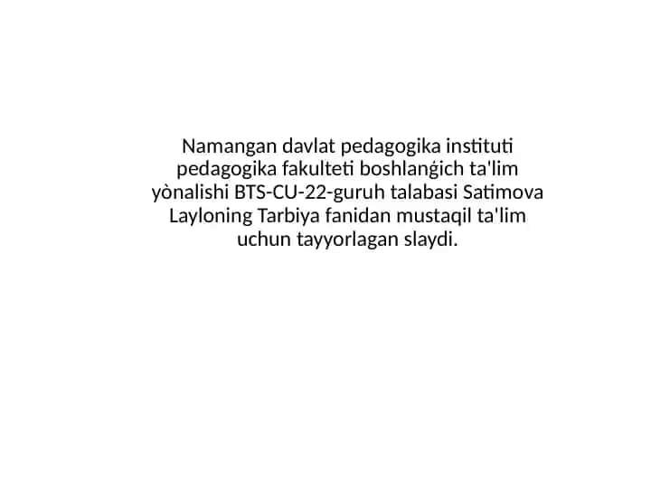 Slayd: Ta'lim muassasasining ota-onalar va jamoatchilik bilan guruh tarzdagi ishlash shakllari