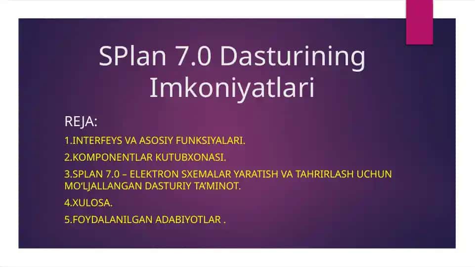 SPlan 7.0