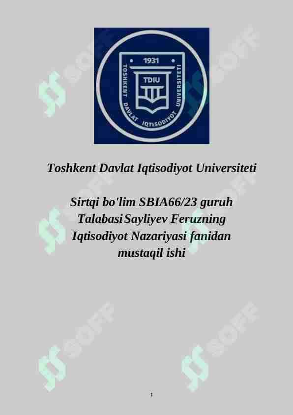 KREDIT VA UNING HOZIRGI ZAMON SHAKILLARI