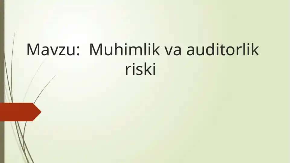 Auditorlik riski