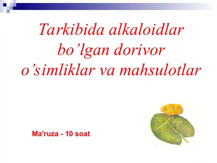 Alkaloidlar