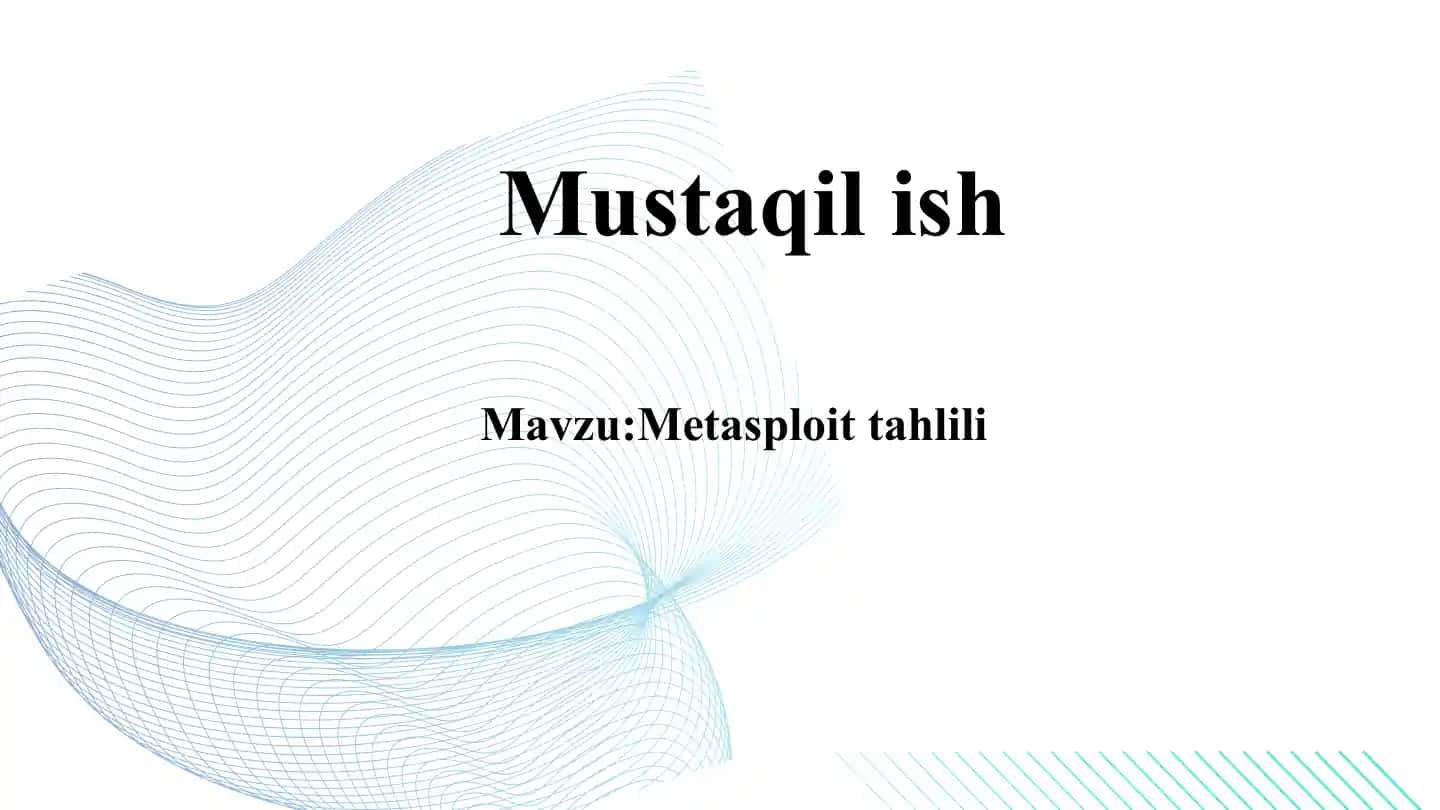 Metasploit Tahlili
