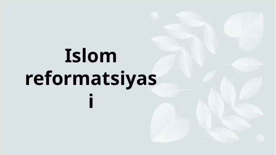Islom reformatsiyasi