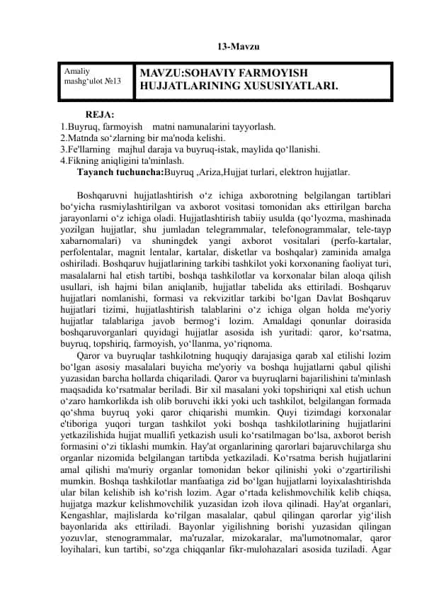 Suhaviy farmoyish hujjatlari