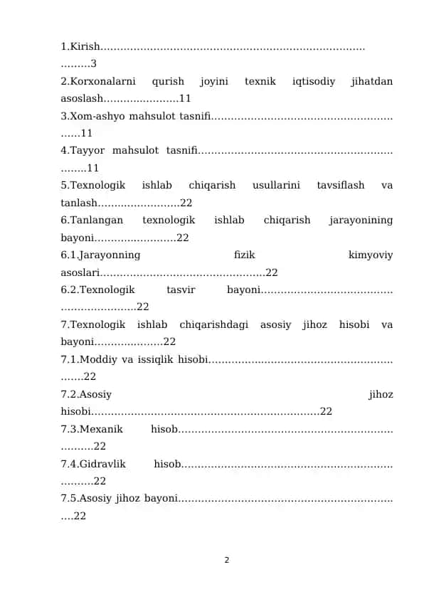 Kimyoviy korxonalarni yangi texnologiyalar asosida qurish va qayta rekonstruksiya