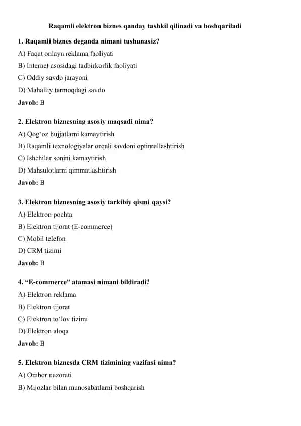 Raqamli elektron biznes