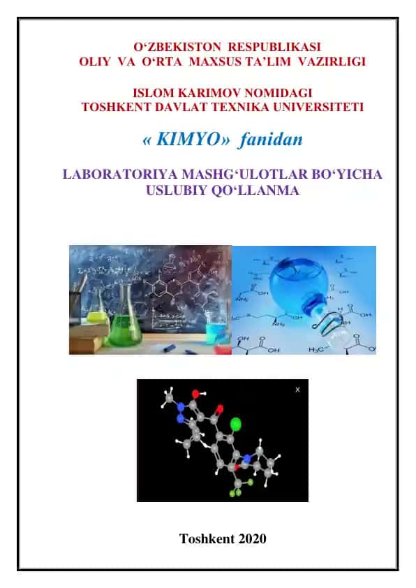 Laboratoriya mashg'ulotlar bo'yicha uslubiy qollanma