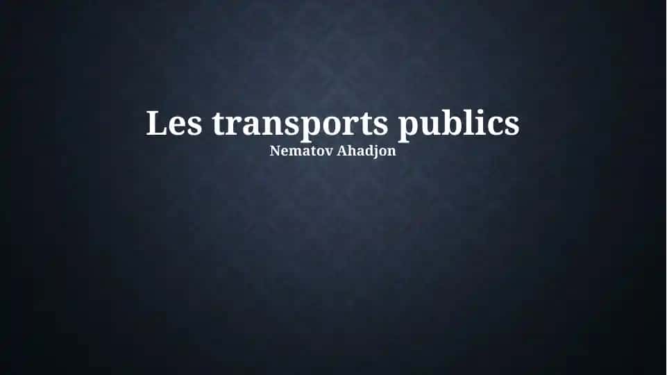 Les transports publics