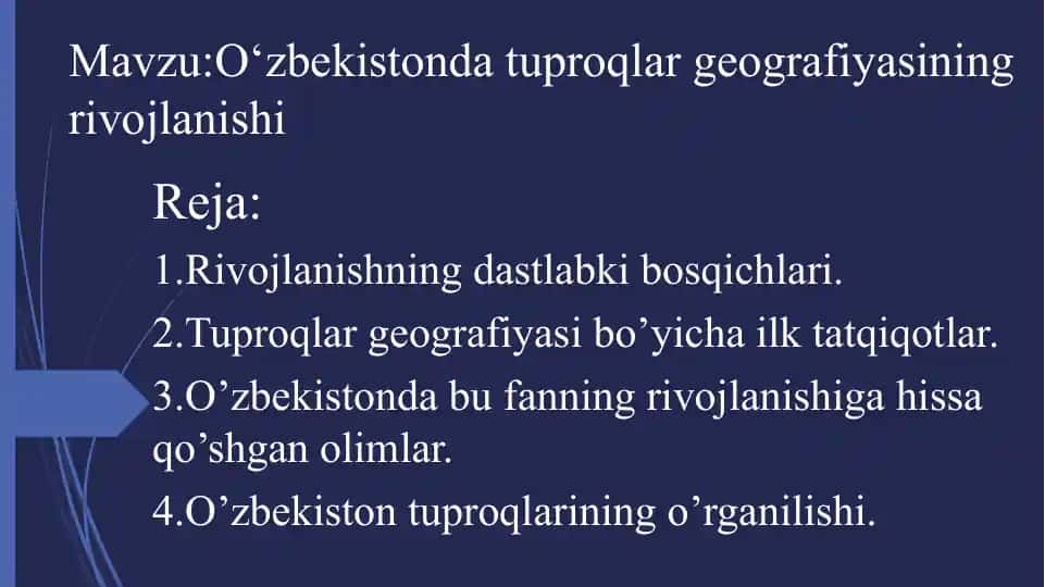 O‘zbekistonda tuproqlar geografiyasining rivojlanishi