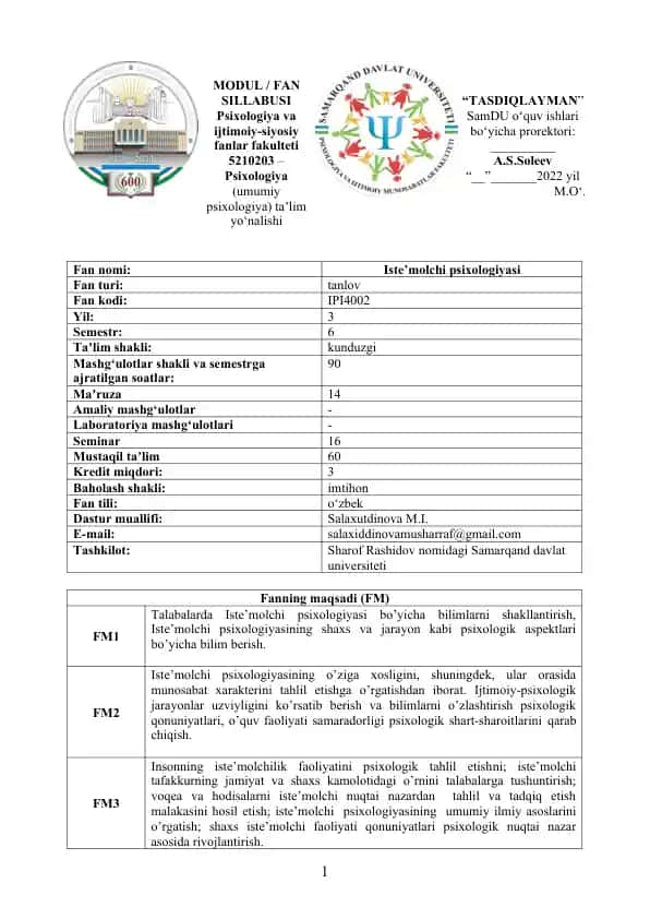 Iste’molchi psixologiyasi