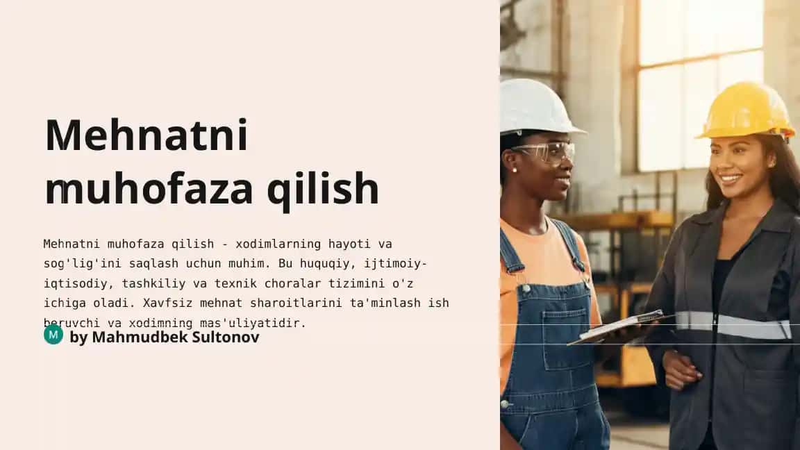 Mehnatni muhofaza qilish