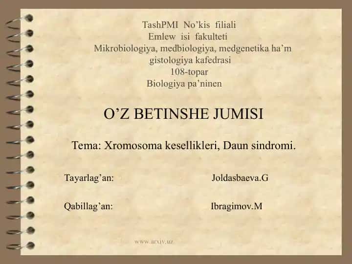 Xromosoma kesellikleri, Daun sindromi