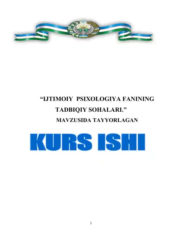 Ijtimoiy Psixologiya Fanining Tadbiqiy Sohalari