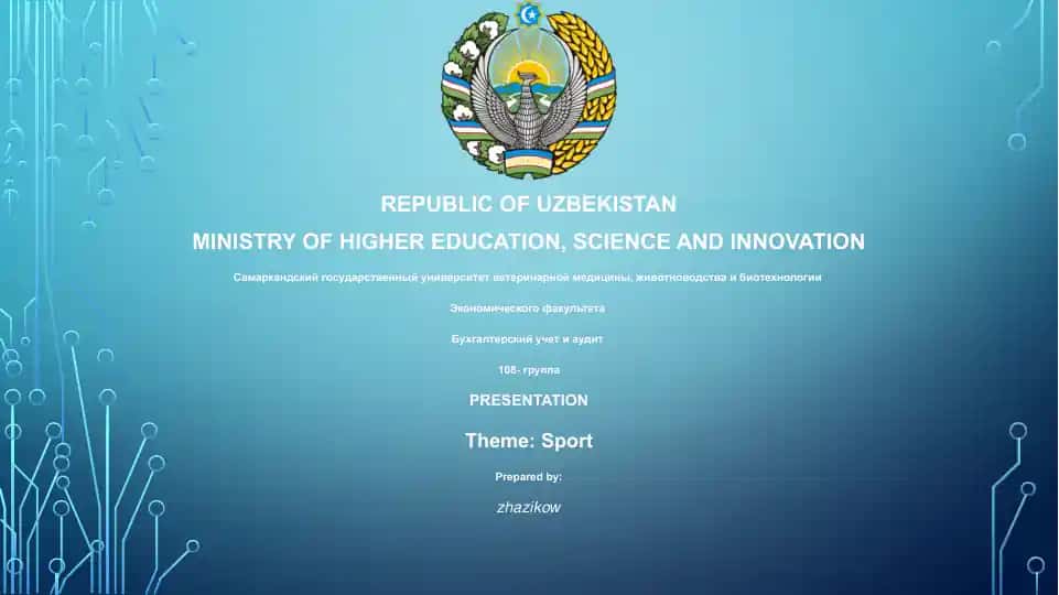 Presentation on Sport