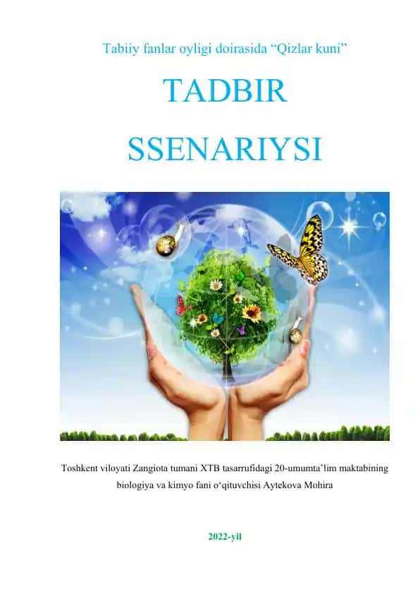 Tabiiy fanlar oyligi doirasida “Qizlar kuni” TADBIR SSENARIYSI
