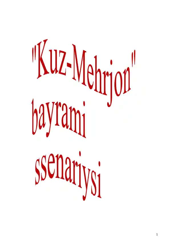 Kuzning Mehrjon qo'shiqlari