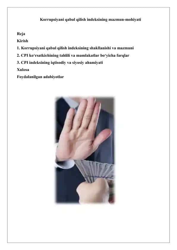 Korrupsiyani qabul qilish indeksi