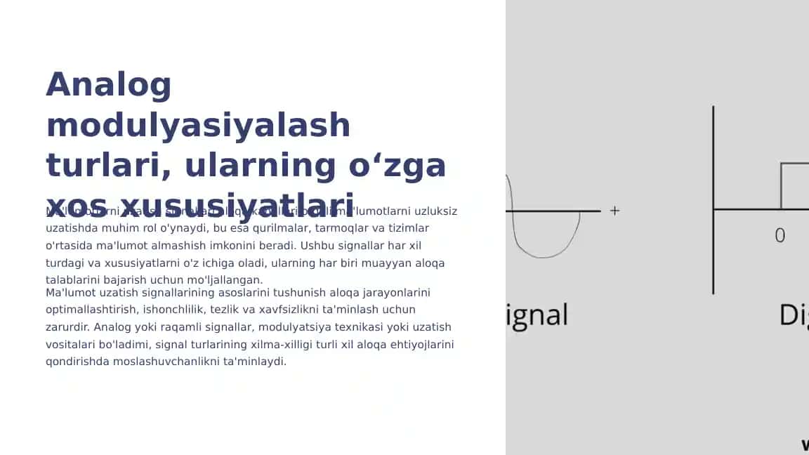Analog modulyasiyalashturlari