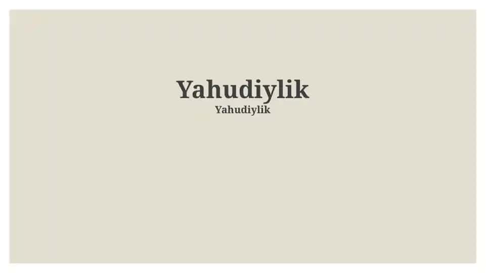 Yahudiylik