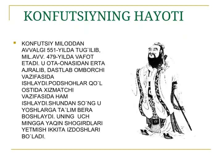 KONFUTSIYNING HAYOTI