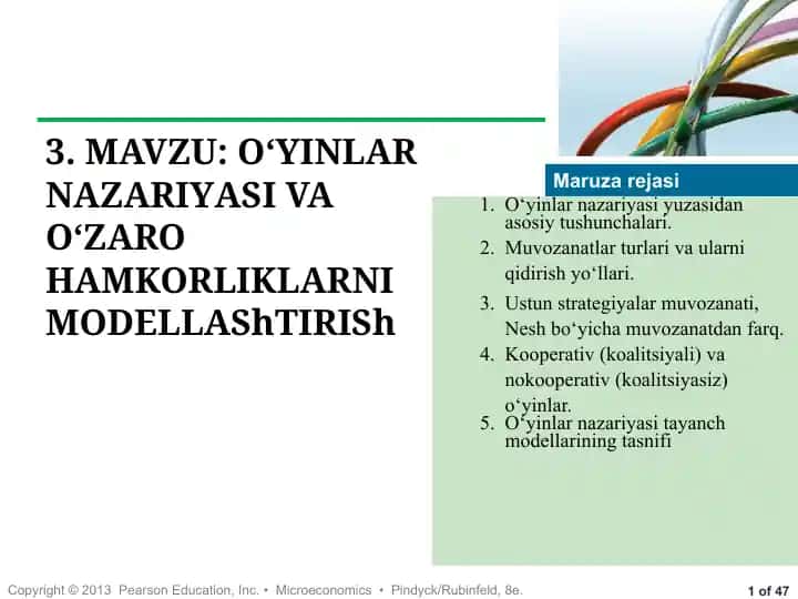 O‘yinlarni Nazariyasi