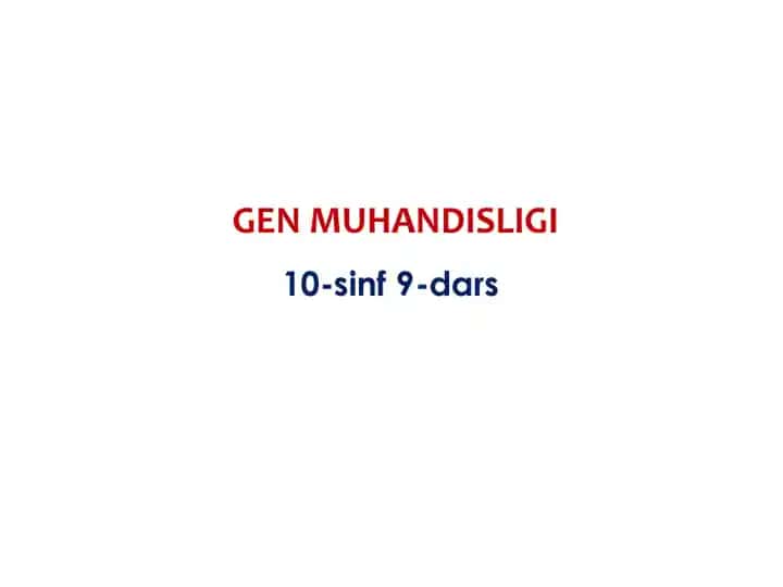 GEN MUHANDISLIGI