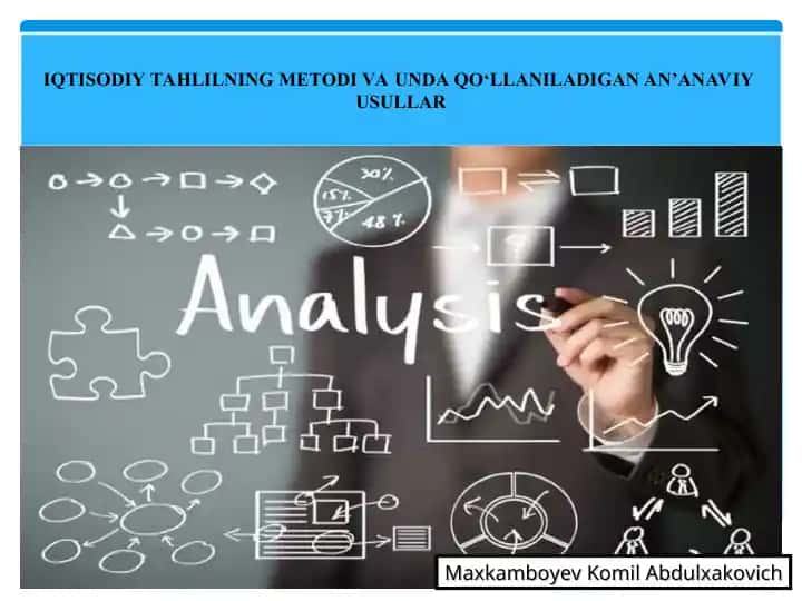 IQTISODIY TAHLILNING METODI VA UNDA QO‘LLANILADIGAN AN’ANAVIY USULLAR