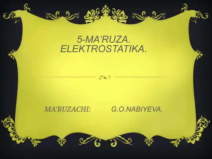 Elektrostatika