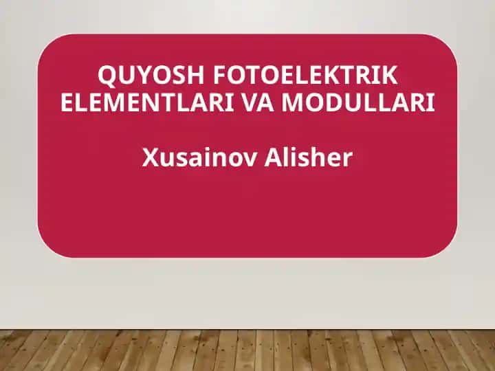 Fotoelektr effekti