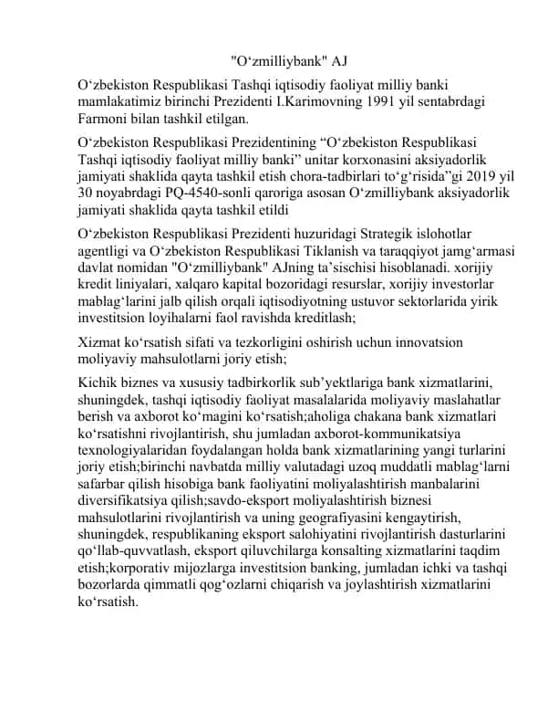 O‘zmilliybank Aksiyadorlik Jamiyati