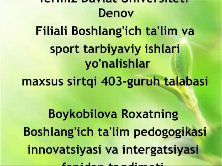 O'quv materialarni didaktik jihatdan qayta ishlay olishni shakllantirish