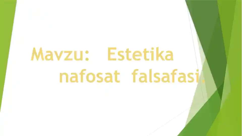 Estetika nafosat falsafasi