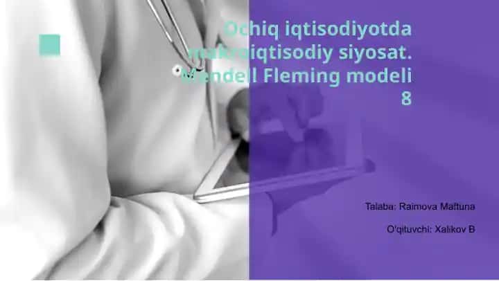 Ochiq iqtisodiyotda makroiqtisodiy siyosat